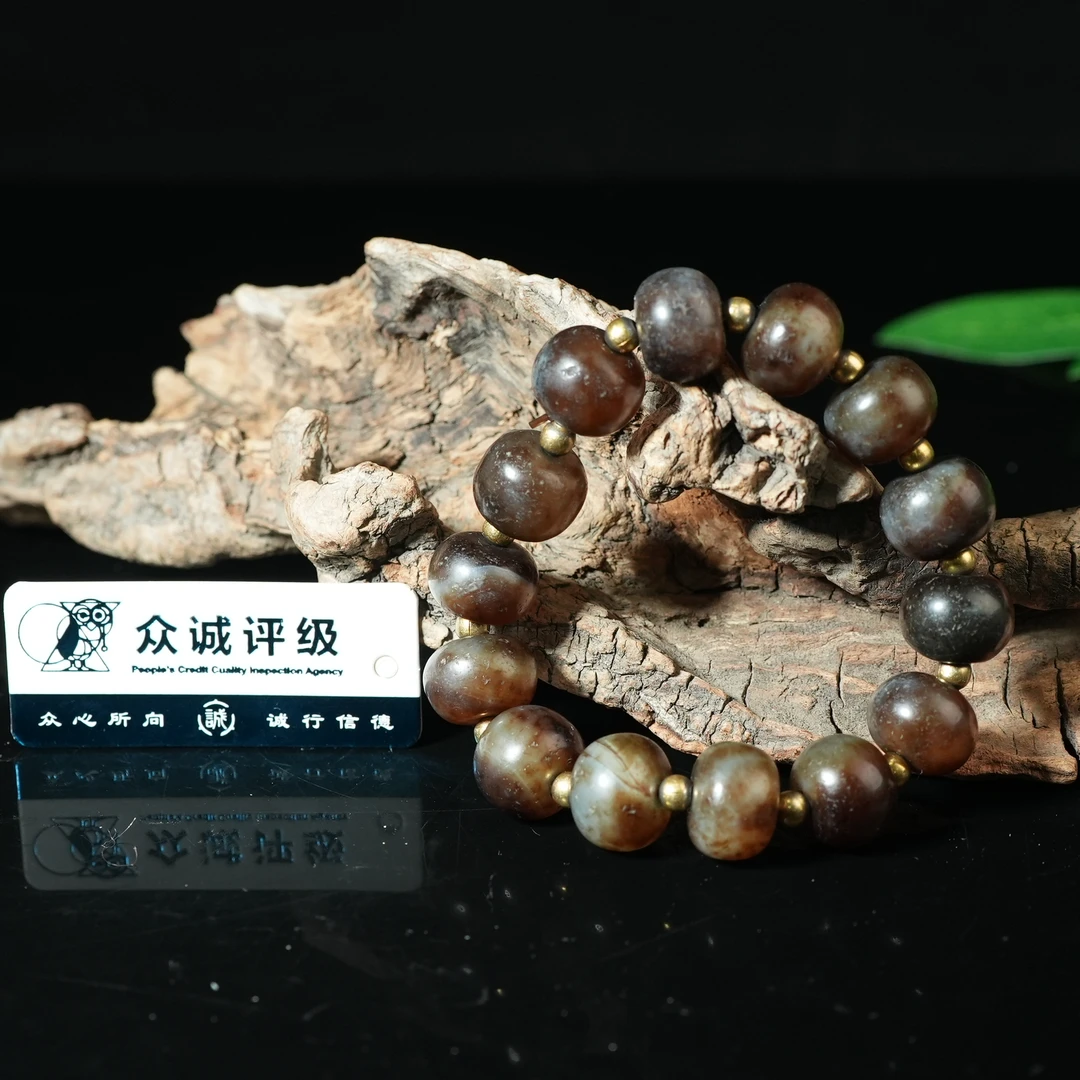 清代糖化玛瑙老型珠手串【古珠精选】AAJLC250206006