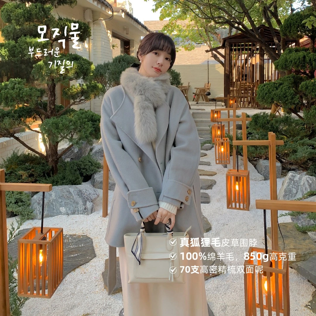 【女神降临】带围脖毛呢外套FS111W009【zy专属】