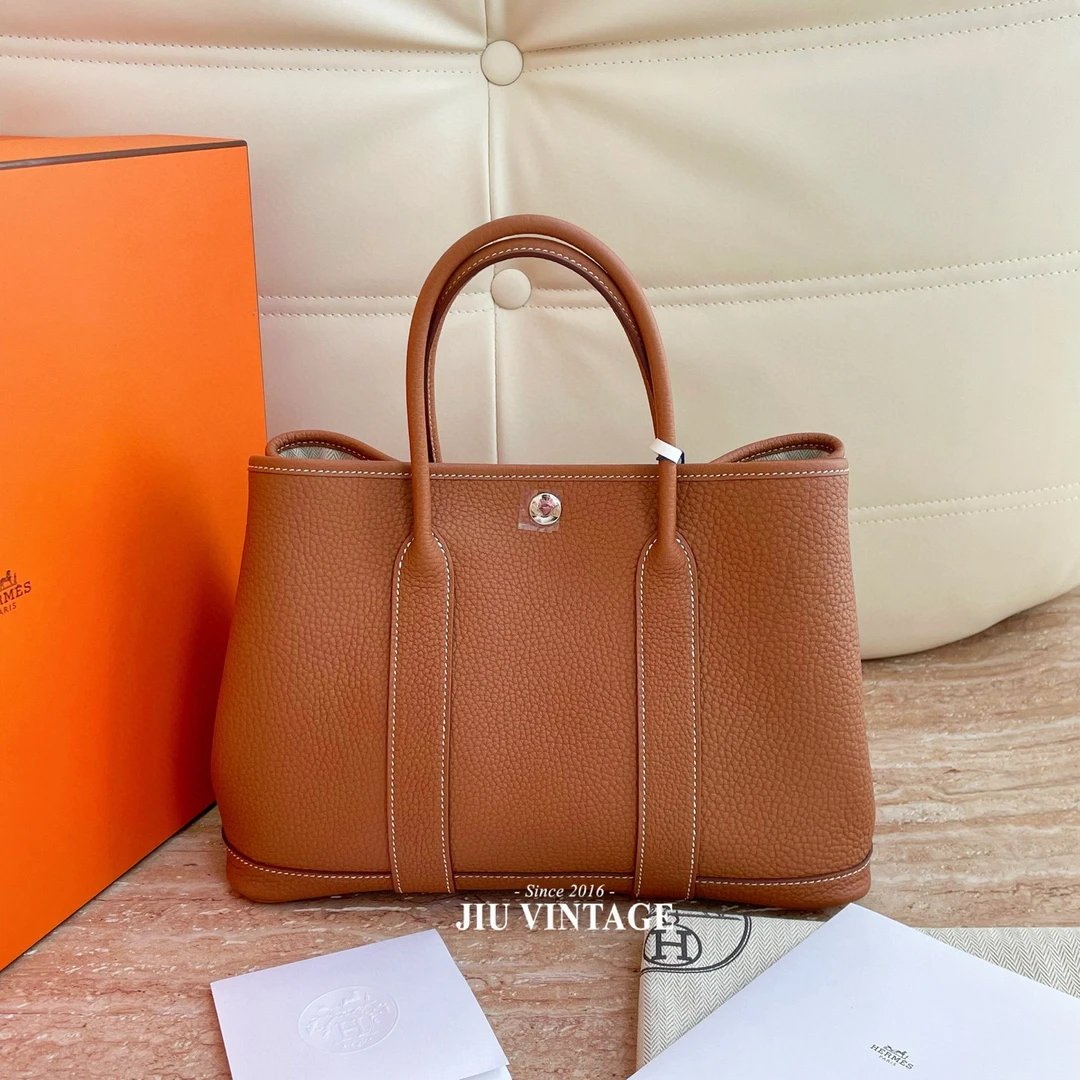 未使用 Hermes/爱马仕 金棕银扣garden30花园中检W刻JM12-2120