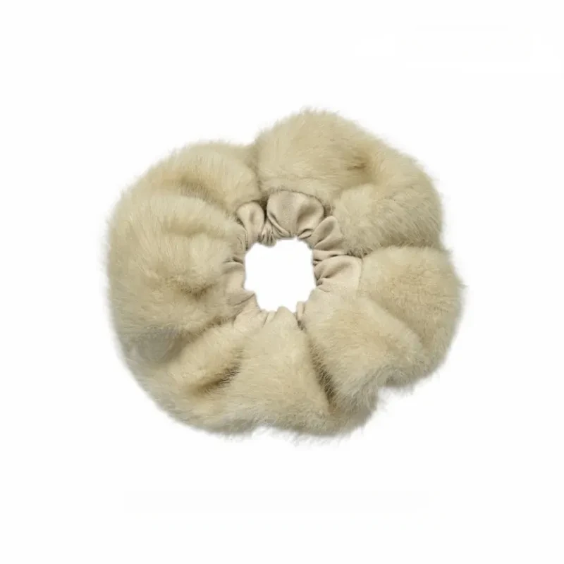 仿貂毛拼接大肠发圈秋冬高弹力发绳高品质超厚实2025新款发饰b商品图