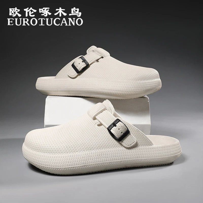 欧伦啄木鸟EUROTUCANO男鞋夏季潮流一脚蹬勃肯鞋子男款包头半拖鞋