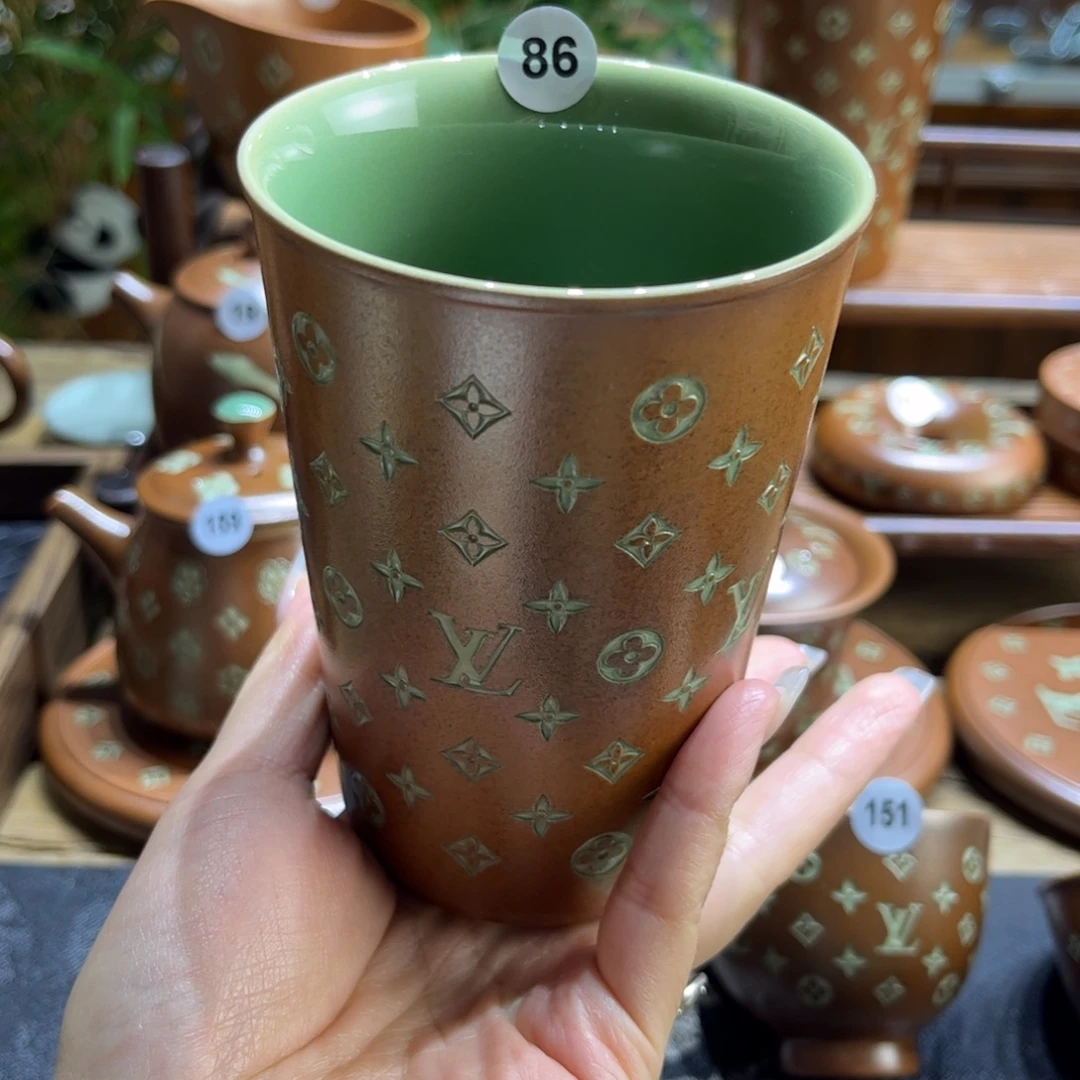 荷***豆草木灰老花可乐杯