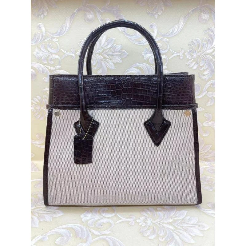 Laugh Queen手工打造真皮女士新款包3242b-2棕色  双拼