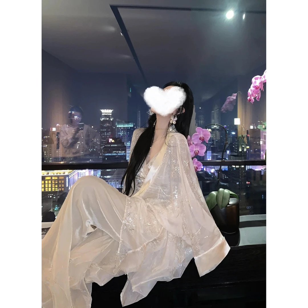 【清月序曲】国风新中式禅意清冷感开衫三件套女XH25XT050826-3