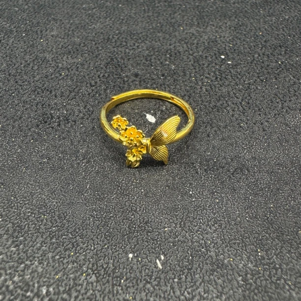 水贝国潮黄金珠宝【足金 999 蝴蝶戒指】
