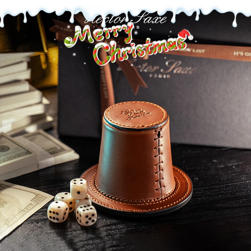 1978法国「奢侈游戏道具/皮具品牌」HECTOR SAXE皮革骰盅