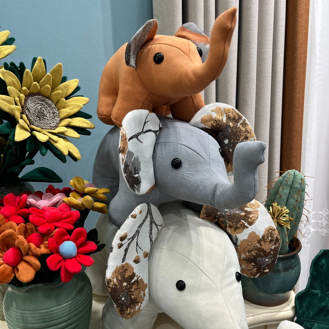 吉象一家三口纸样（是纸样材料自己准备，送眼睛，送制作教程）