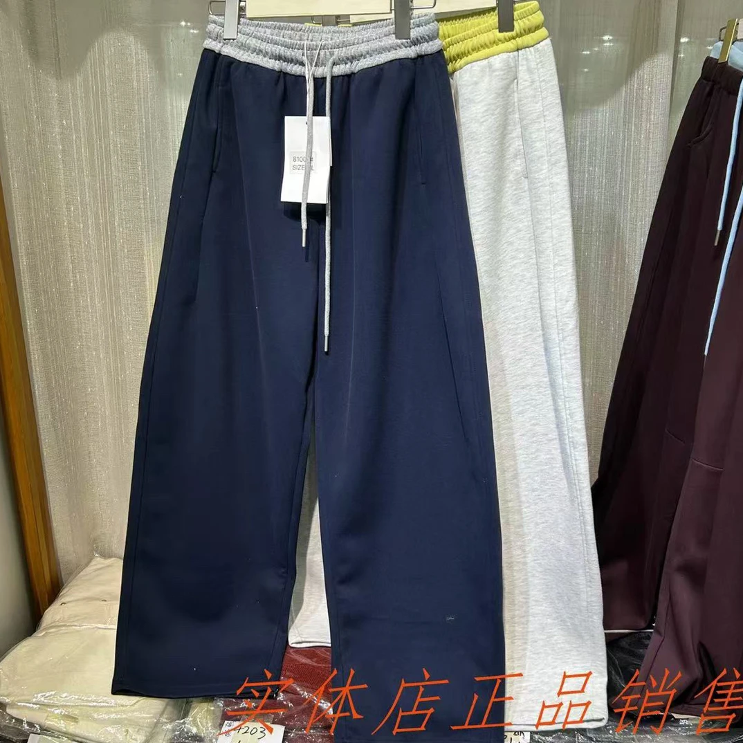 5273系时髦减龄撞色织带抽绳松紧腰夏季休闲裤运动时尚