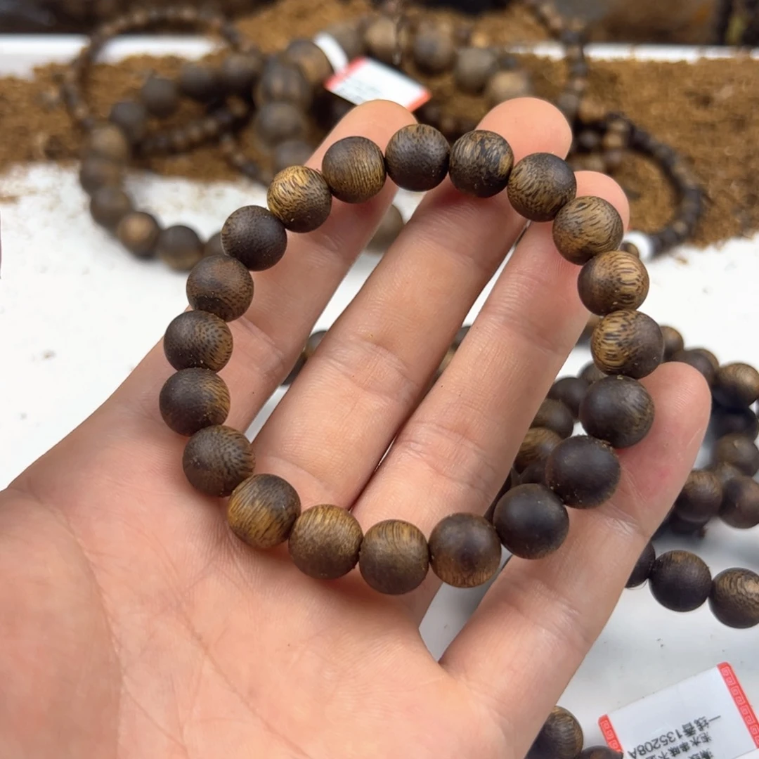 ****妈手串沉香圆珠单圈10mm