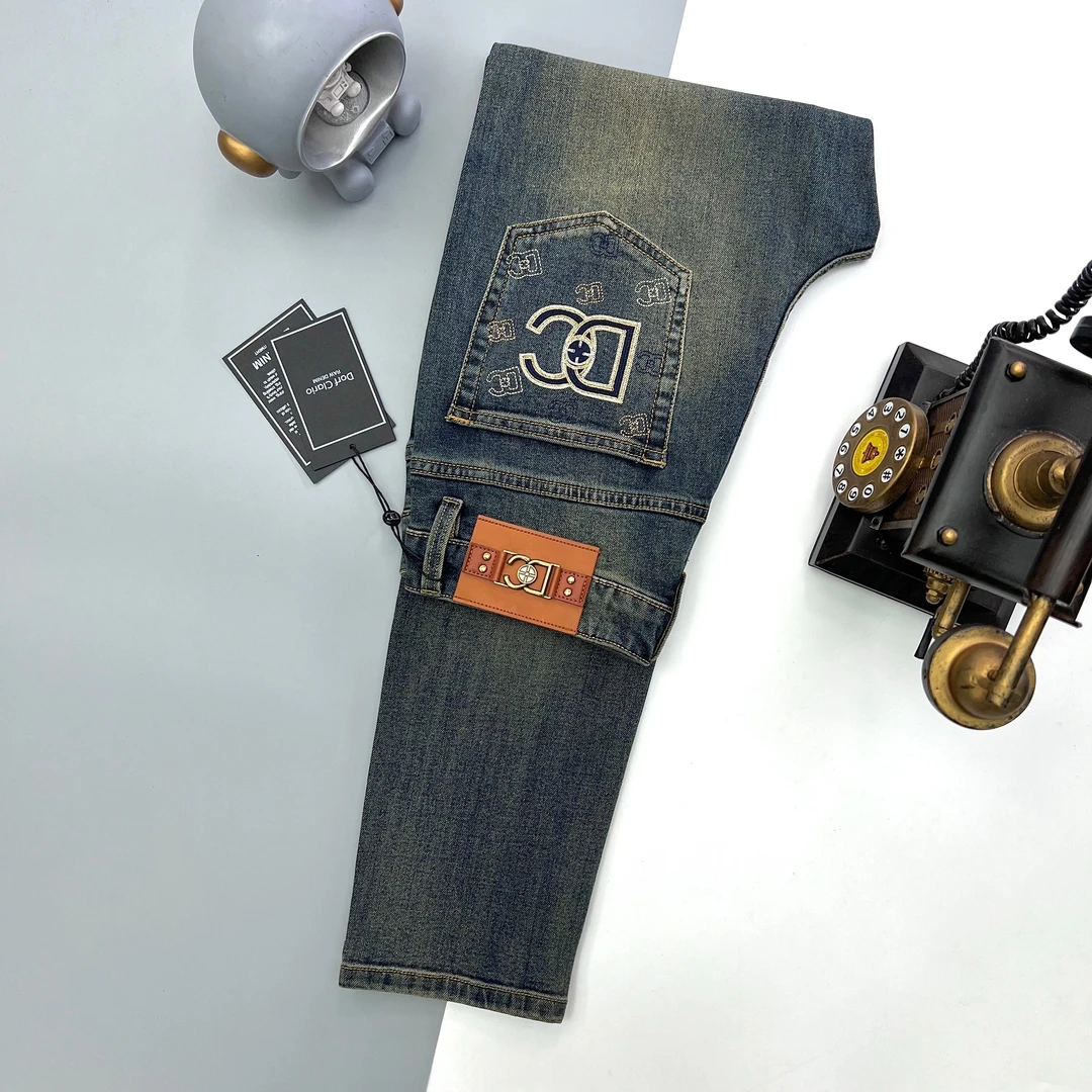 【20325-19】夏季新款男士高端弹力休闲水洗牛仔百搭修身小直筒长裤