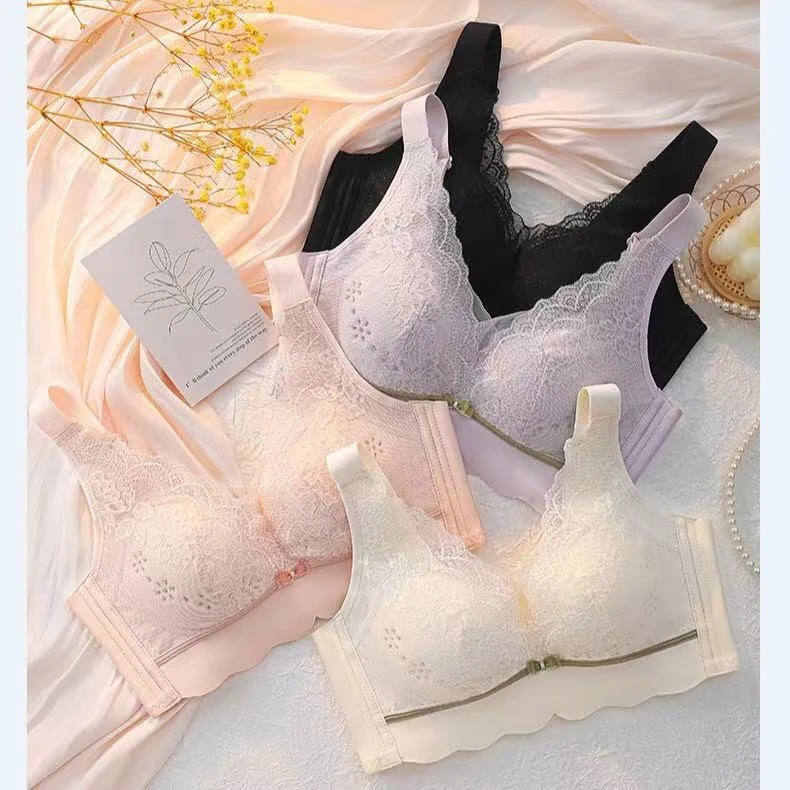 E216蕾丝洞洞蝴蝶结空调杯内衣美背