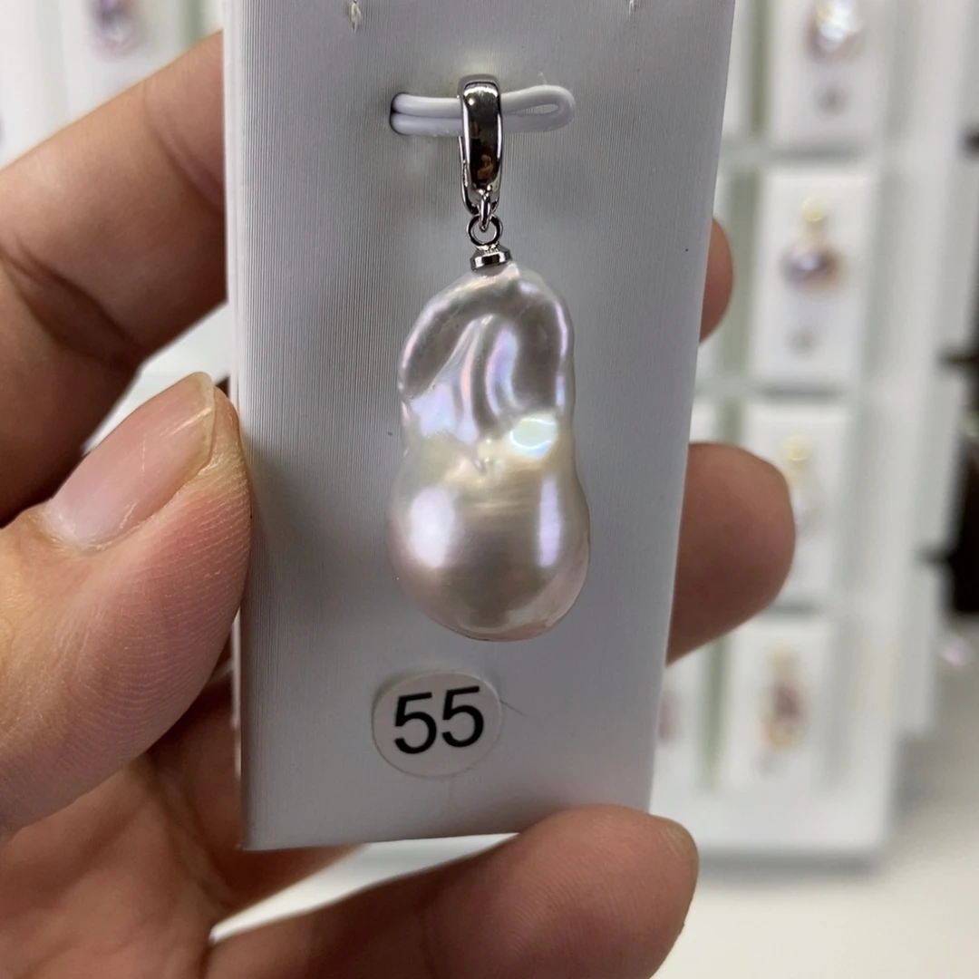 合金吊坠(不含链)淡水珍珠