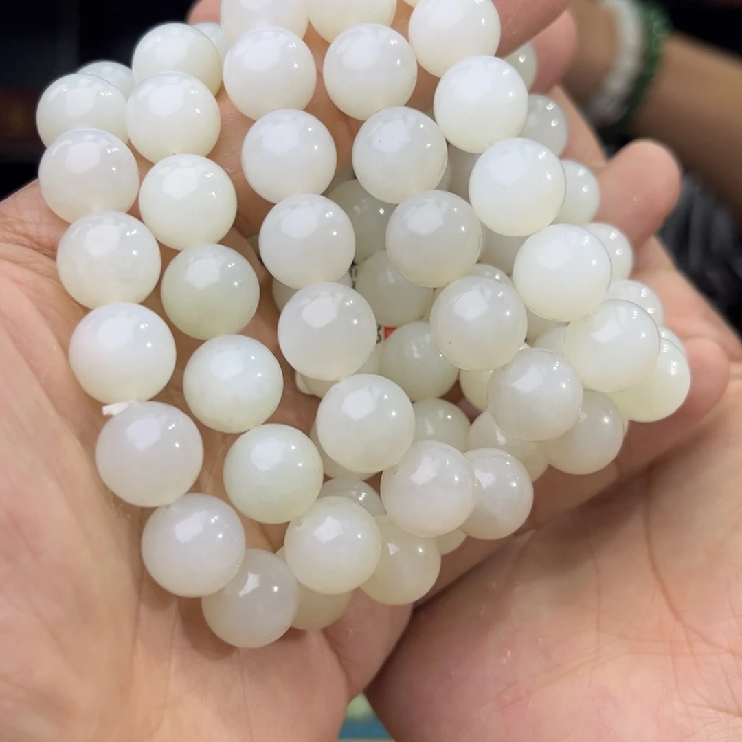 和田玉手串未镶嵌纯天然13年新疆且末天泰12多样性发其一