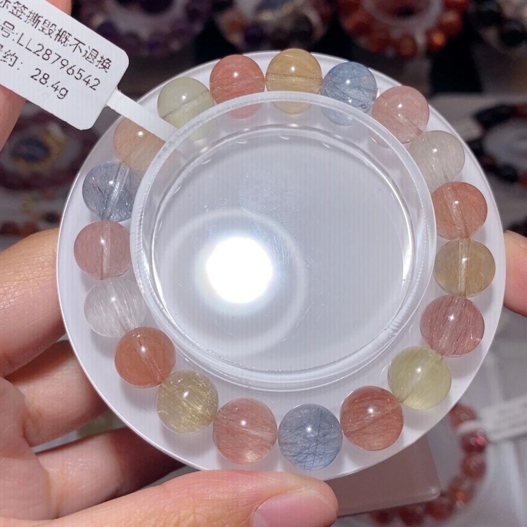 未镶嵌手链水晶F彩兔毛10.2