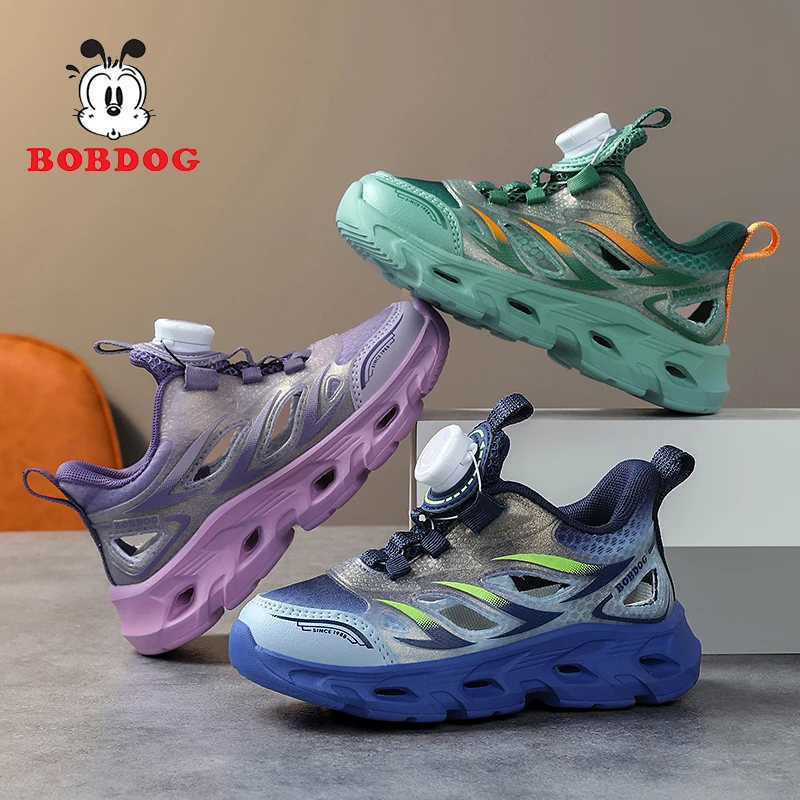 巴布豆儿童网鞋男童鞋子夏季网面透气2025新款运动鞋女童涉水凉鞋