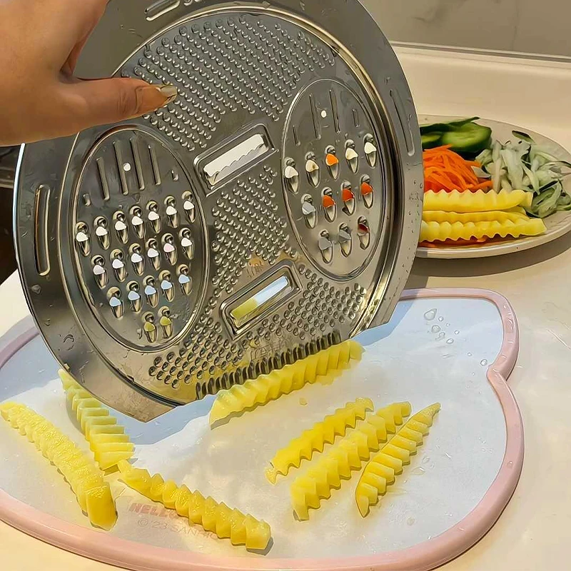 不锈钢沥水盘切丝器一体家用厨房凉拌料理盆沙拉碗洗菜和面盆套装