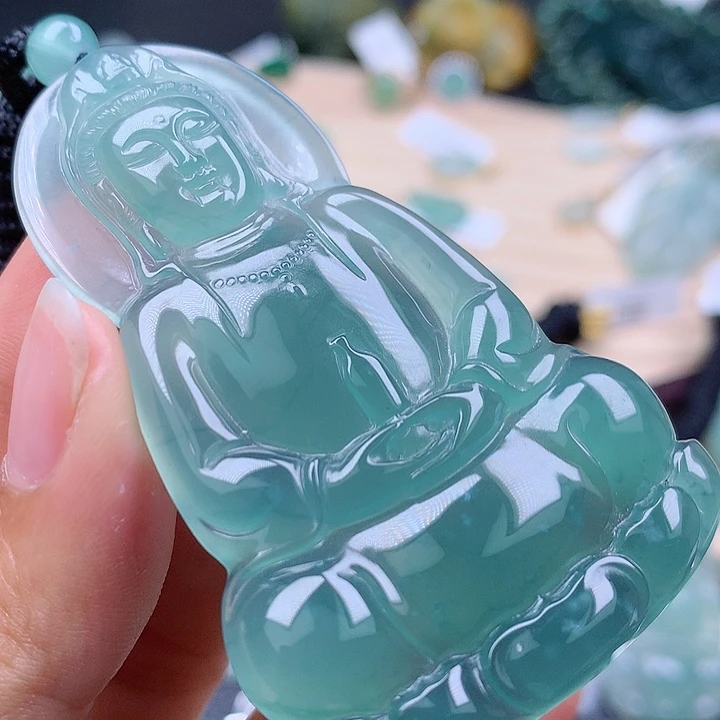 【闪购商品】翡翠颈饰未镶嵌小**子翡翠吊坠