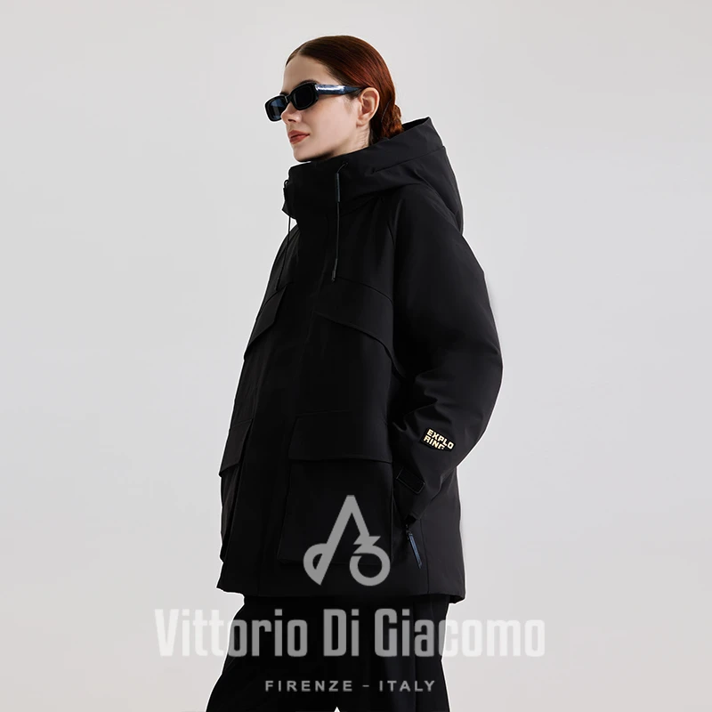 VittorioDiGiacomo/迪伽默（丁丁）黑金4.0鹅绒收腰羽绒服DJM122411