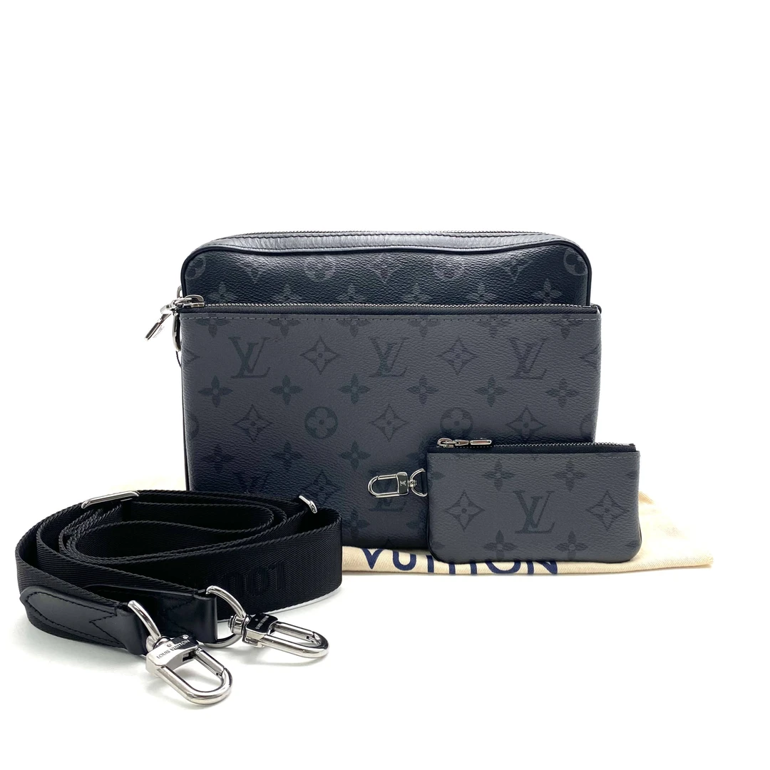 95新 LouisVuitton/路易威登  黑武士三合一邮差包 尺寸25/18