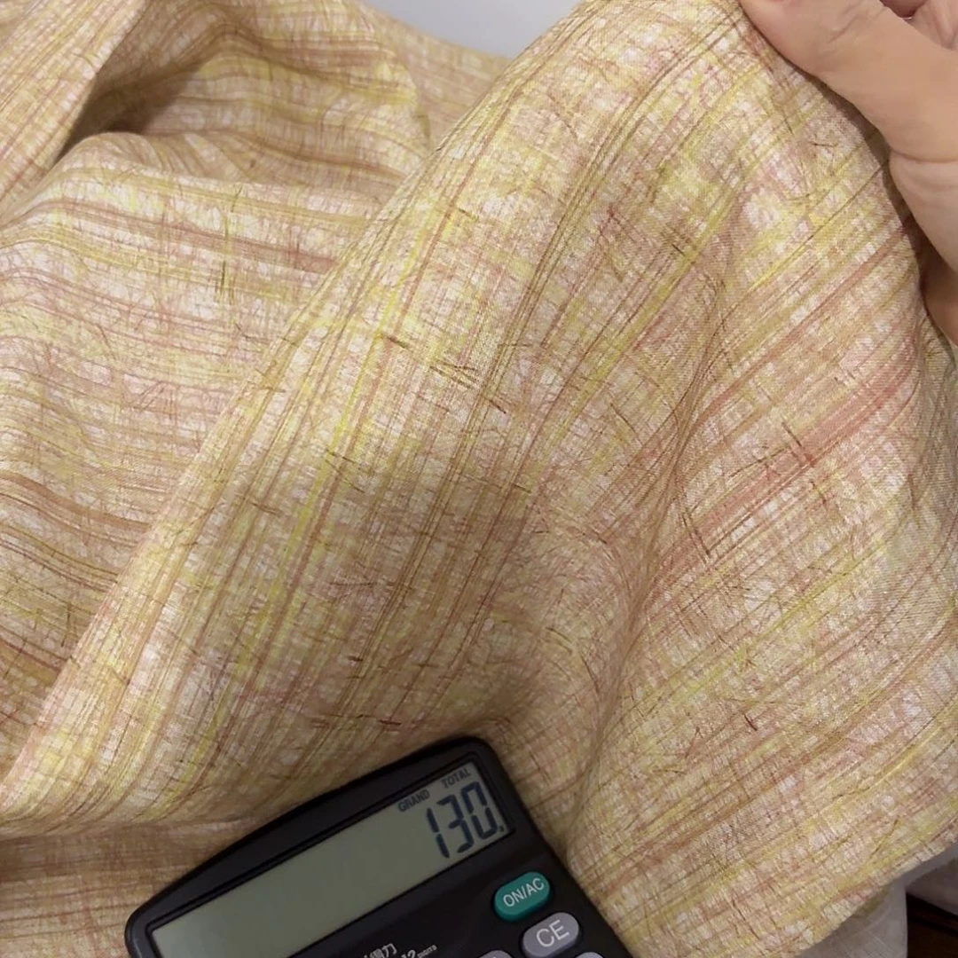 麻2米亚麻印花面料