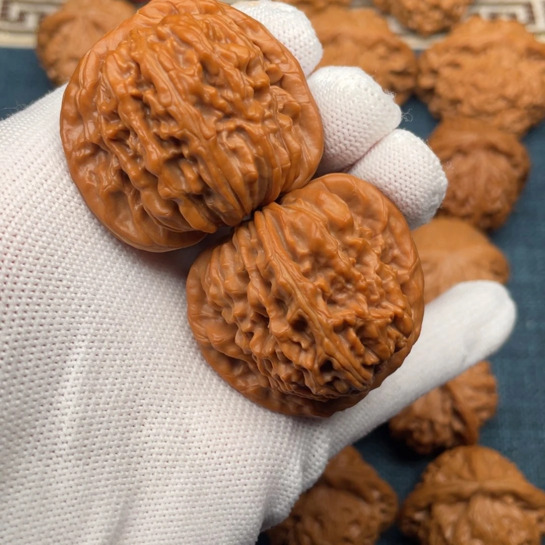 文玩核桃把件42全品原桩平谷楼