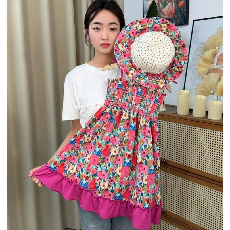 女童碎花连衣裙夏季新款韩版中大童吊带公主裙女孩夏装裙子