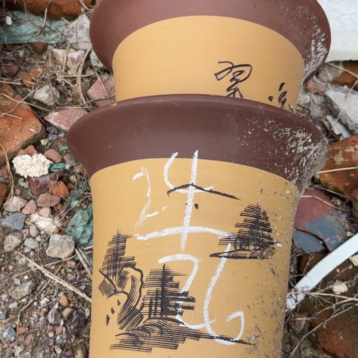紫砂花盆紫砂的花