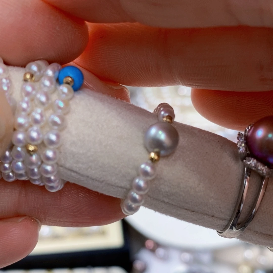 海水珍珠戒指18K金镶嵌?**?16号