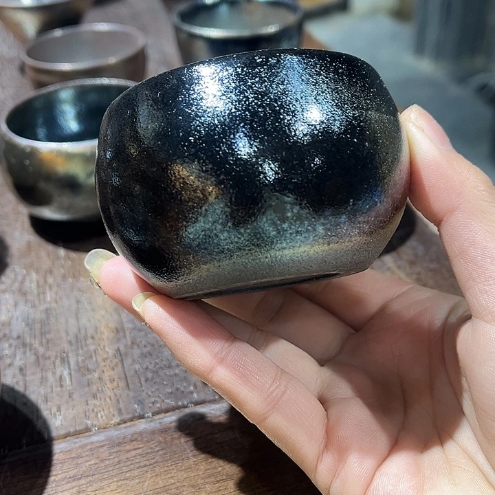 杯紫泥柴烧杯子杯子