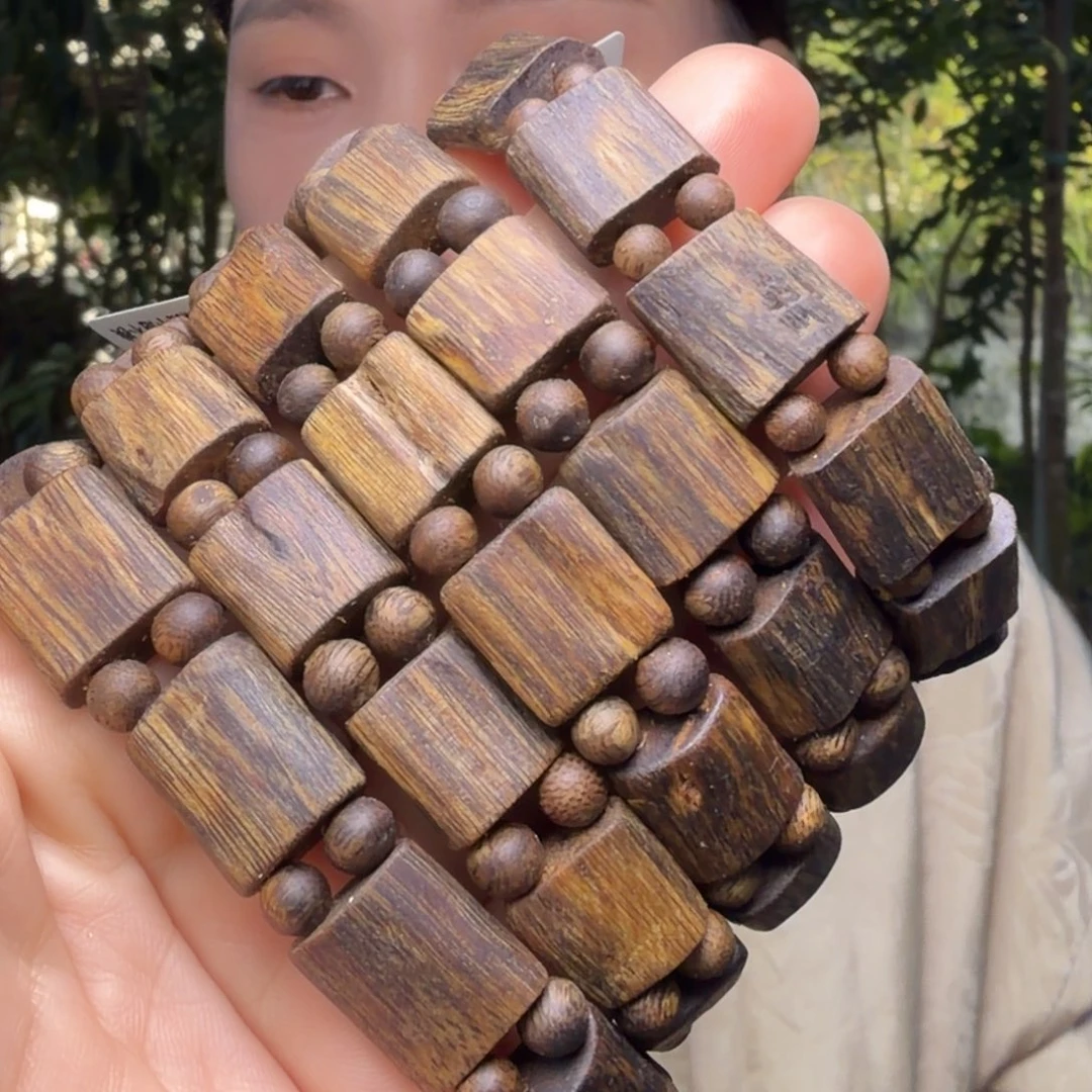 沉香手串海南料老白奇金丝红油树心油皮手牌珠多样性发其一