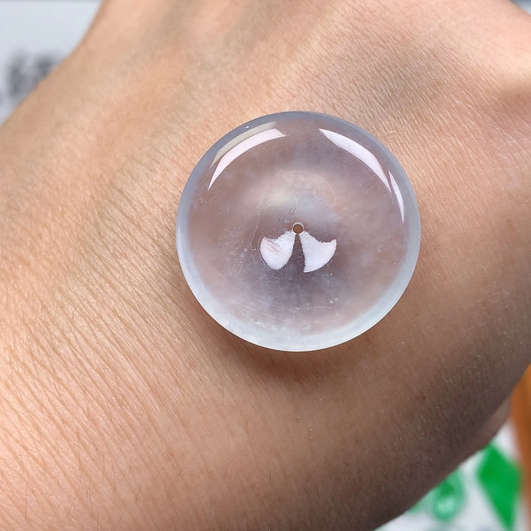 翡翠裸石缅甸天然A货翡翠冰种平安扣