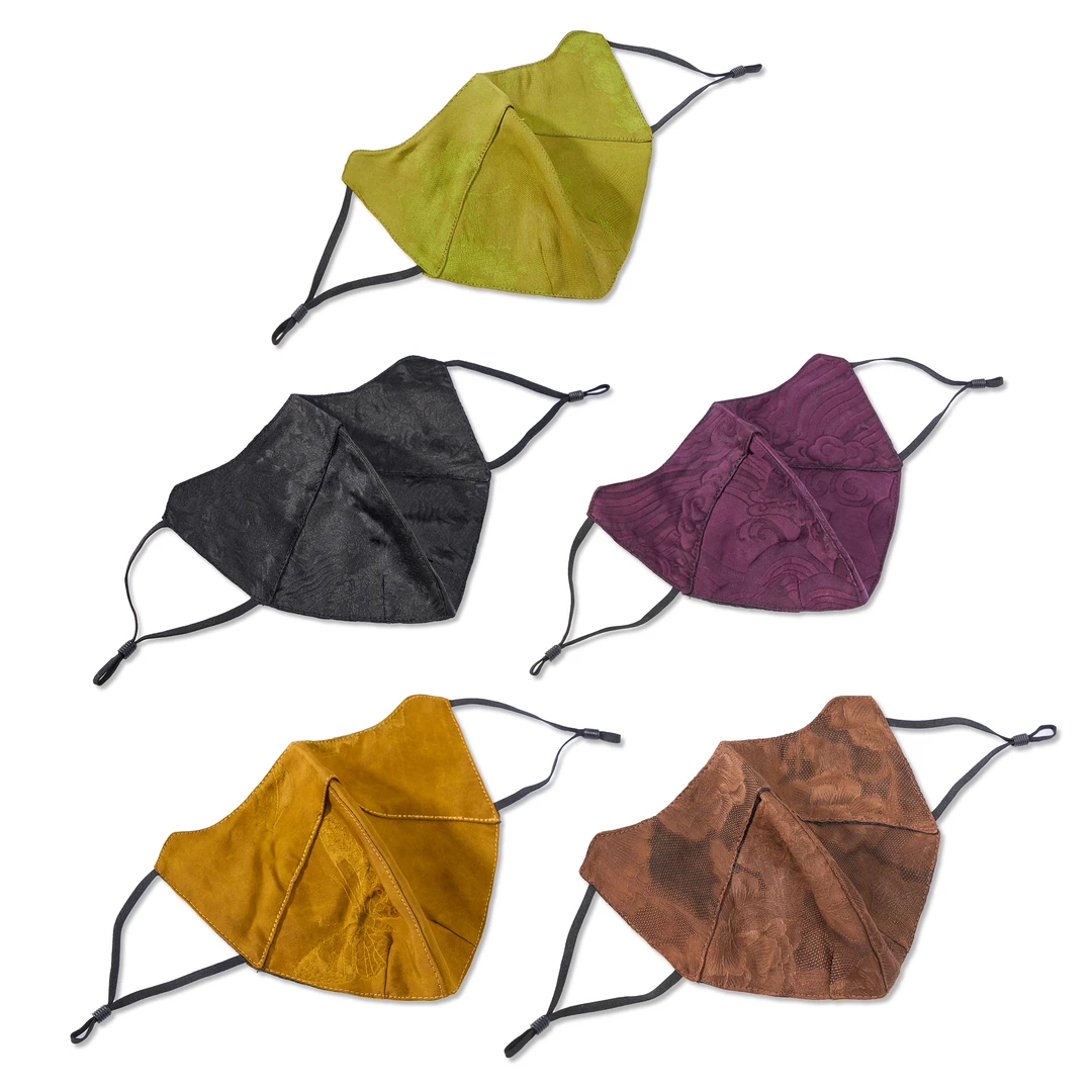 口罩-YZKZ250197新中式桑蚕丝透气成人防晒口罩日常通用