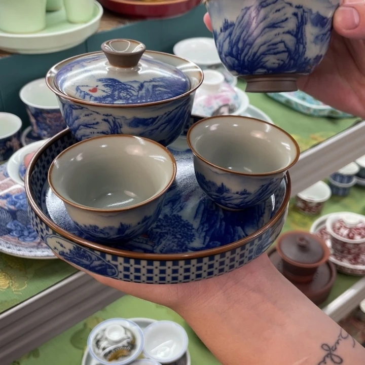 景德镇陶瓷盖碗茶具