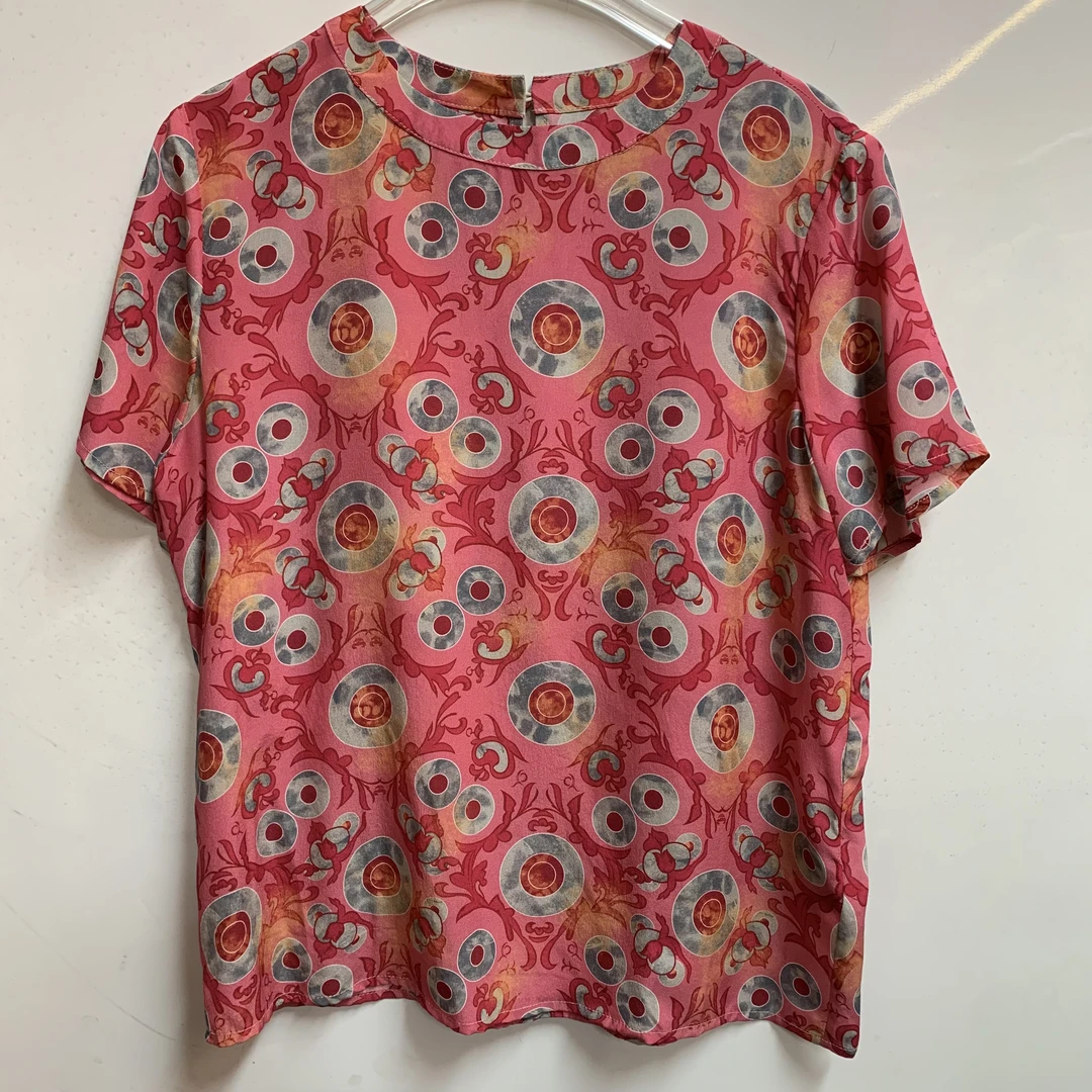 100桑蚕丝真丝双绉上衣E429