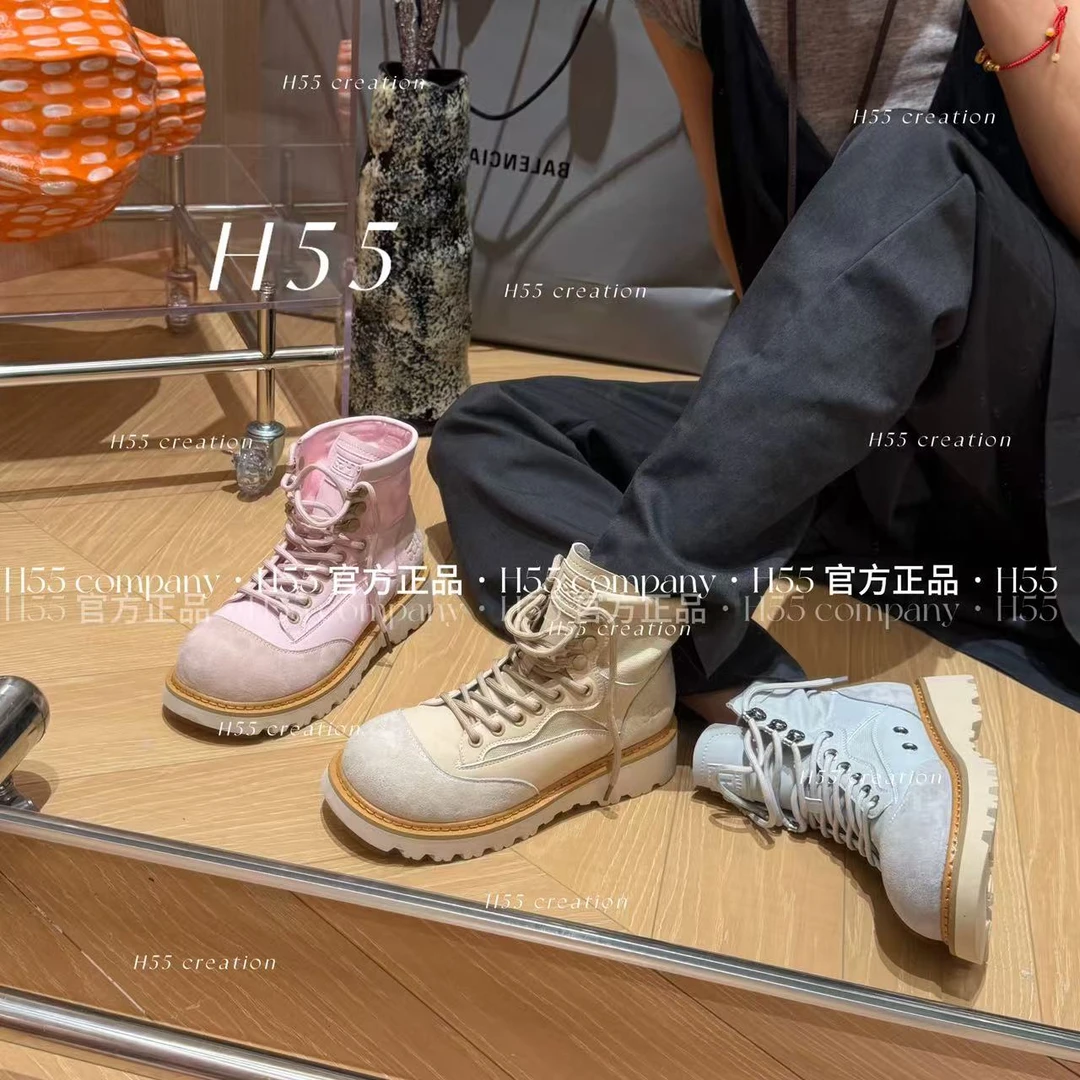 H55-“时髦理科生”元气色彩非常规马丁靴4.5cm32-2684-RD