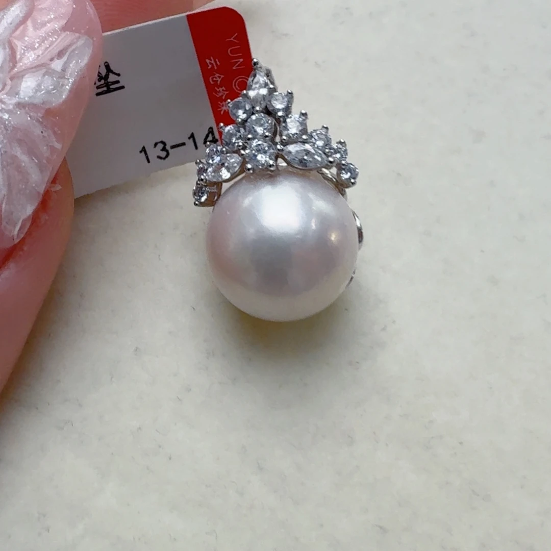 淡水珍珠银S925镶嵌颈饰@@bd138