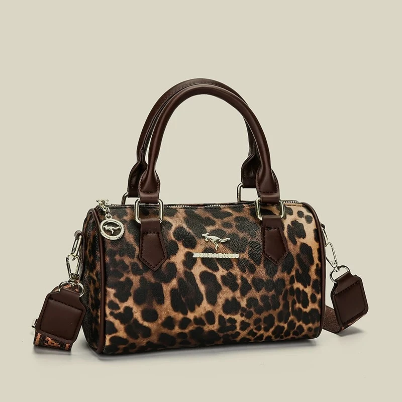 00Purse轻奢女包欧美时尚豹纹单肩斜挎包宽肩带枕头包女士6775