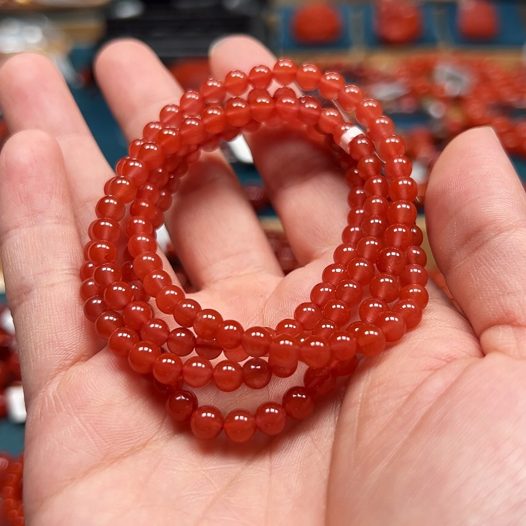未镶嵌手串南红玛瑙原矿保山料5m108典藏版