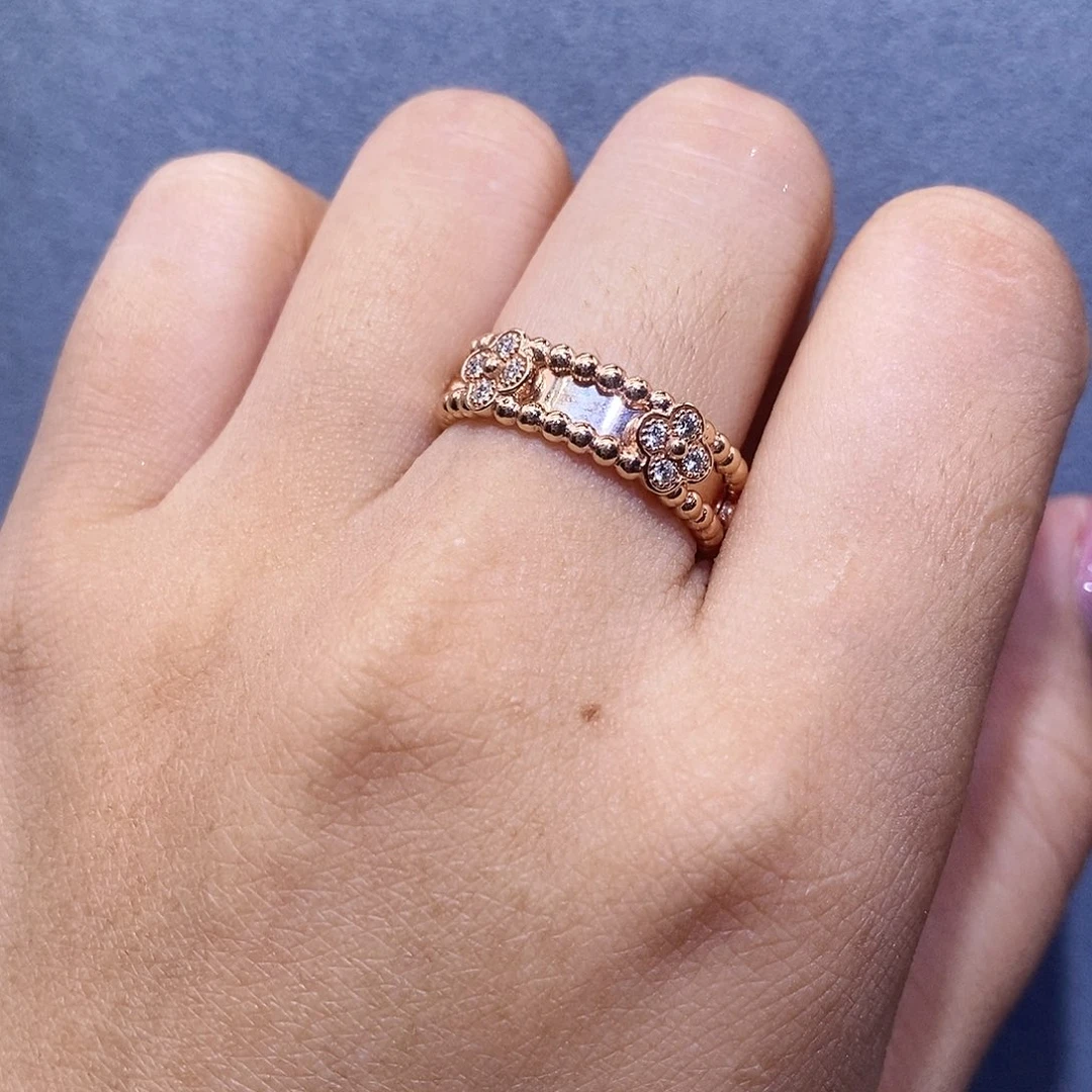 戒指/指环18K金镶嵌钻石k美万花筒窄版戒指