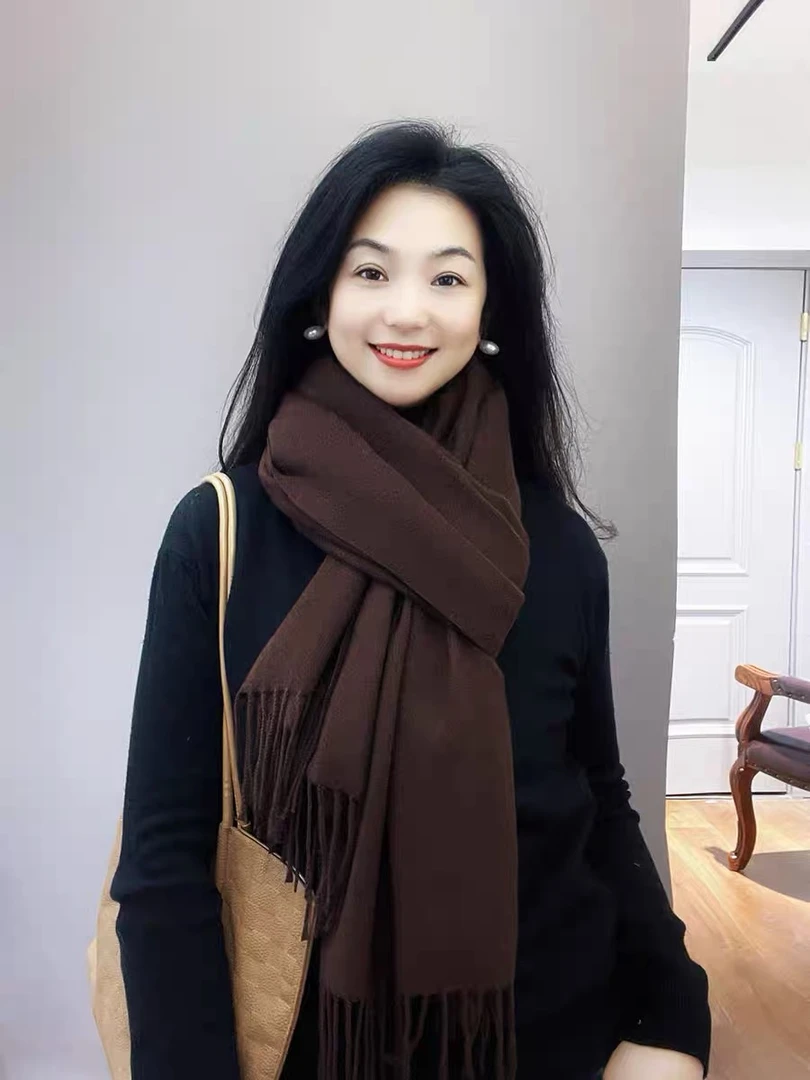 【FF家】单依纯同款100%纯山羊绒 羊毛高端围巾