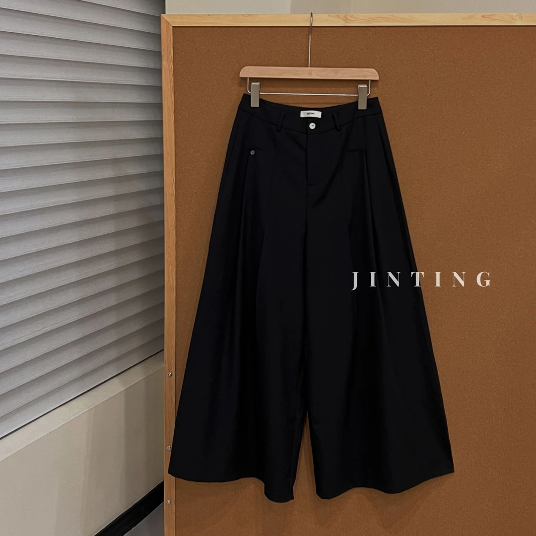 韩版简约大气设计通勤复古百搭舒适显瘦休闲裤-J25202320