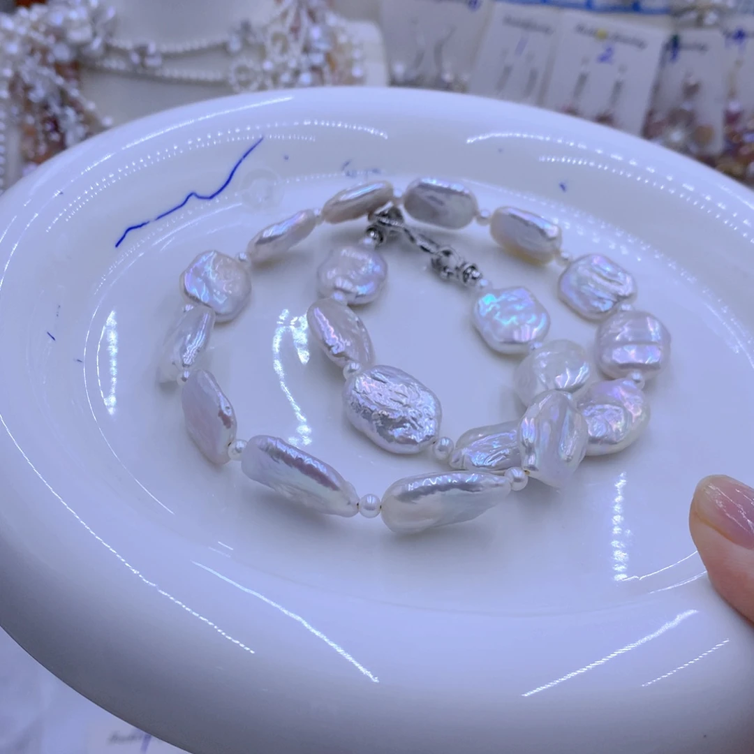 淡水珍珠颈饰银S925镶嵌