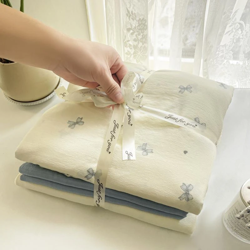 A类柔软少女蝴蝶结床上水洗棉四件套床单被罩床笠被套宿舍三件套4