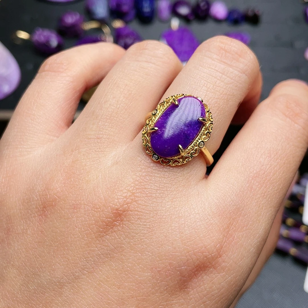 苏纪石（舒俱来）戒指银S925镶嵌