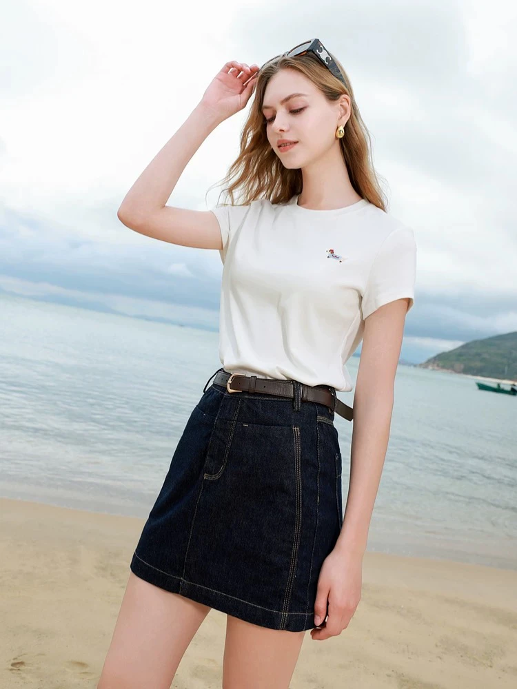 新款刺绣短袖（素颜霜）