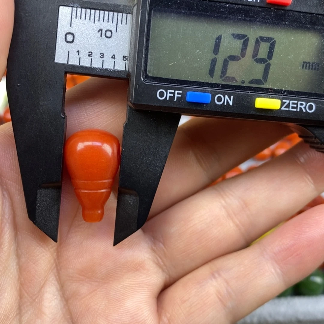 南红玛瑙未镶嵌单珠三通12mm