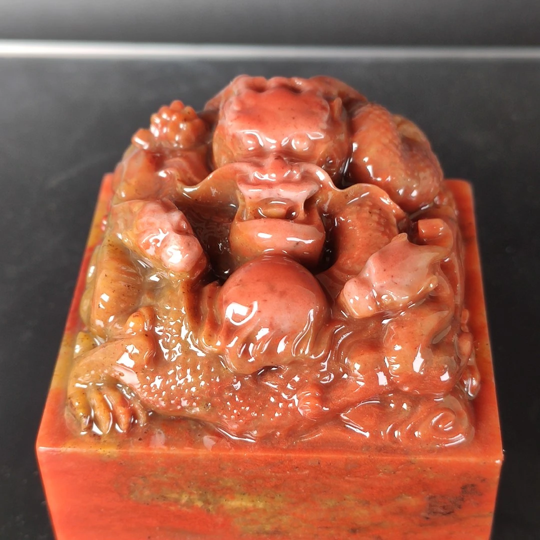 国石/寿山芙蓉章料 /蜡烛红/ST1221