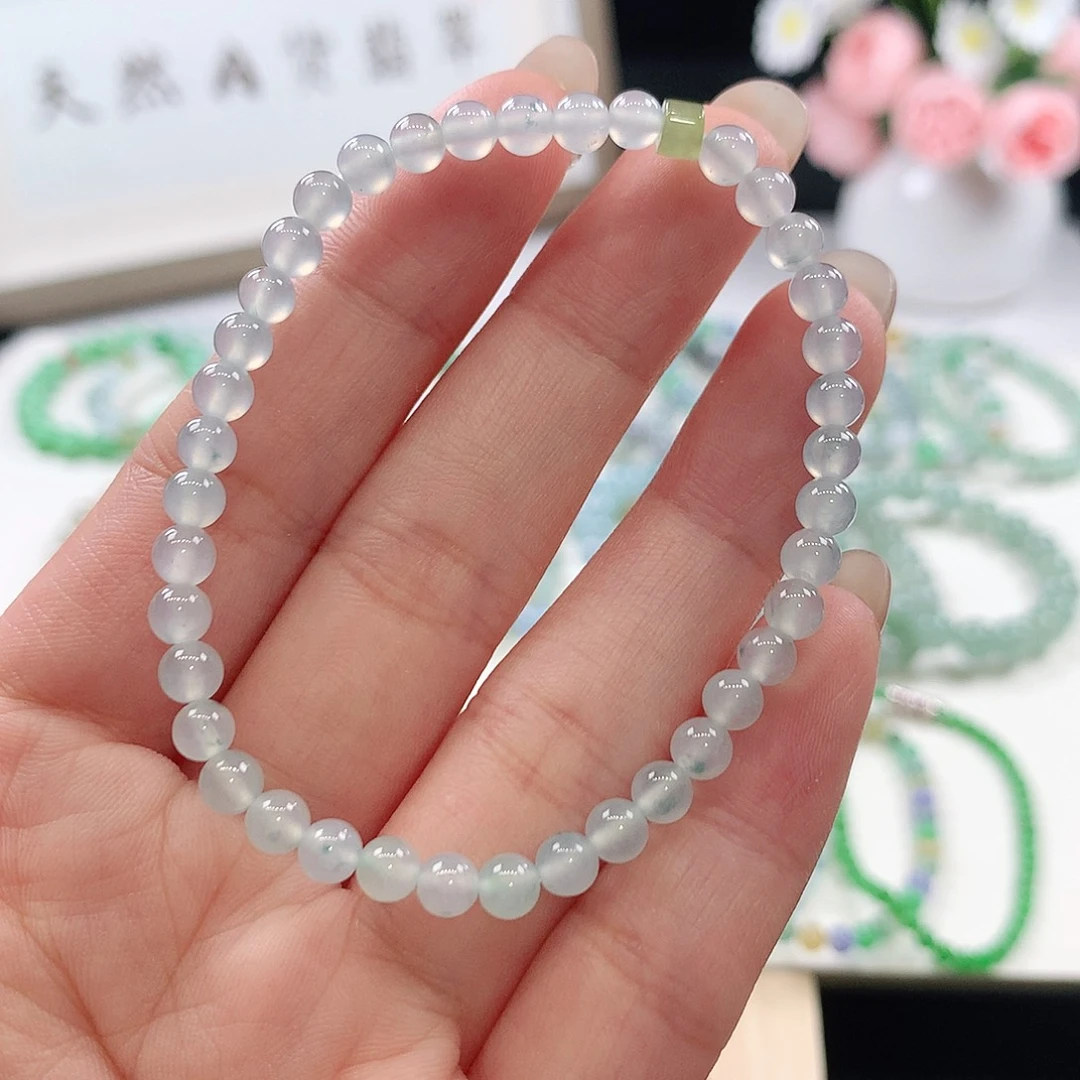 未镶嵌手链翡翠手链4.5mm