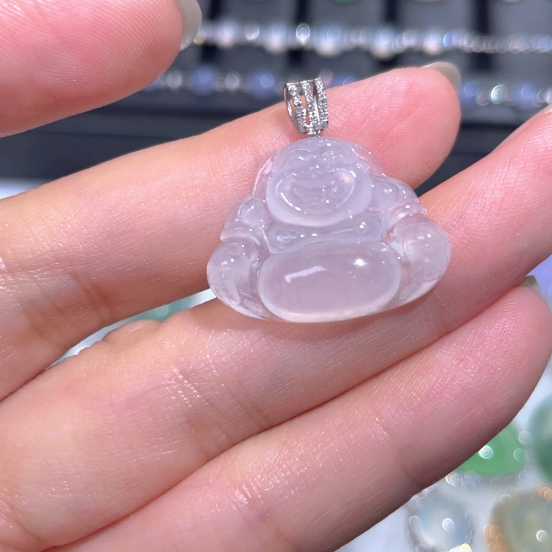 颈饰18K金镶嵌翡翠翡翠