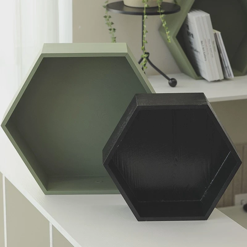 创意木质置物架咖啡角杂物架书房书本收纳架长方形收纳盒